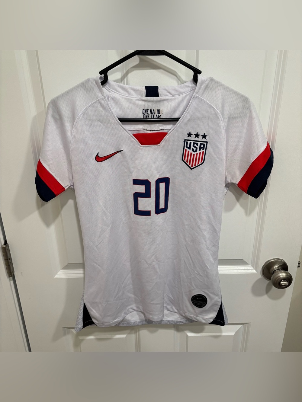Nike USWNT 2019 World Cup "4 Star" Allie Long Home Jersey Girls Size M